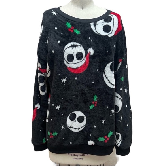 Nightmare Before Christmas Jack Skellington Sweater & Slipper Socks - Picture 2 of 8